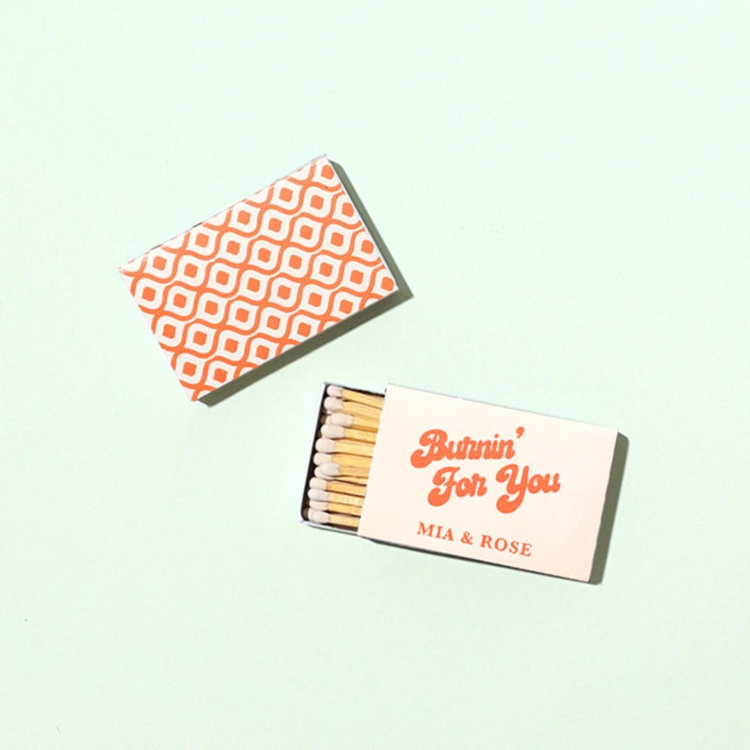"Burnin' For You Matchbox, set of 100" - Matchbooks and Matches in natural by ForYourParty