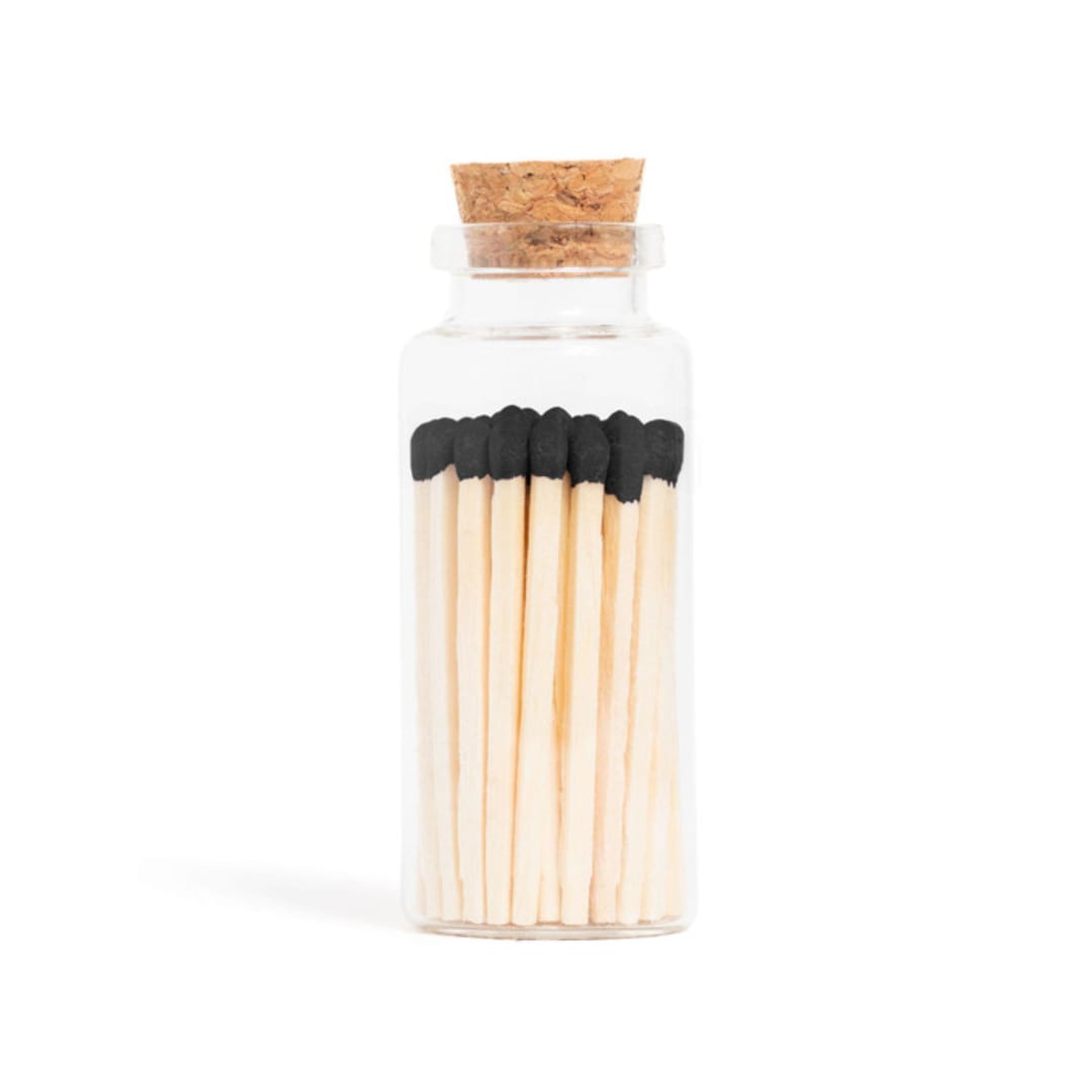 "Black Matchsticks in Medium Corked Vial" - Matchbooks and Matches in multicolorassorted-colors by Summer Hedglin
