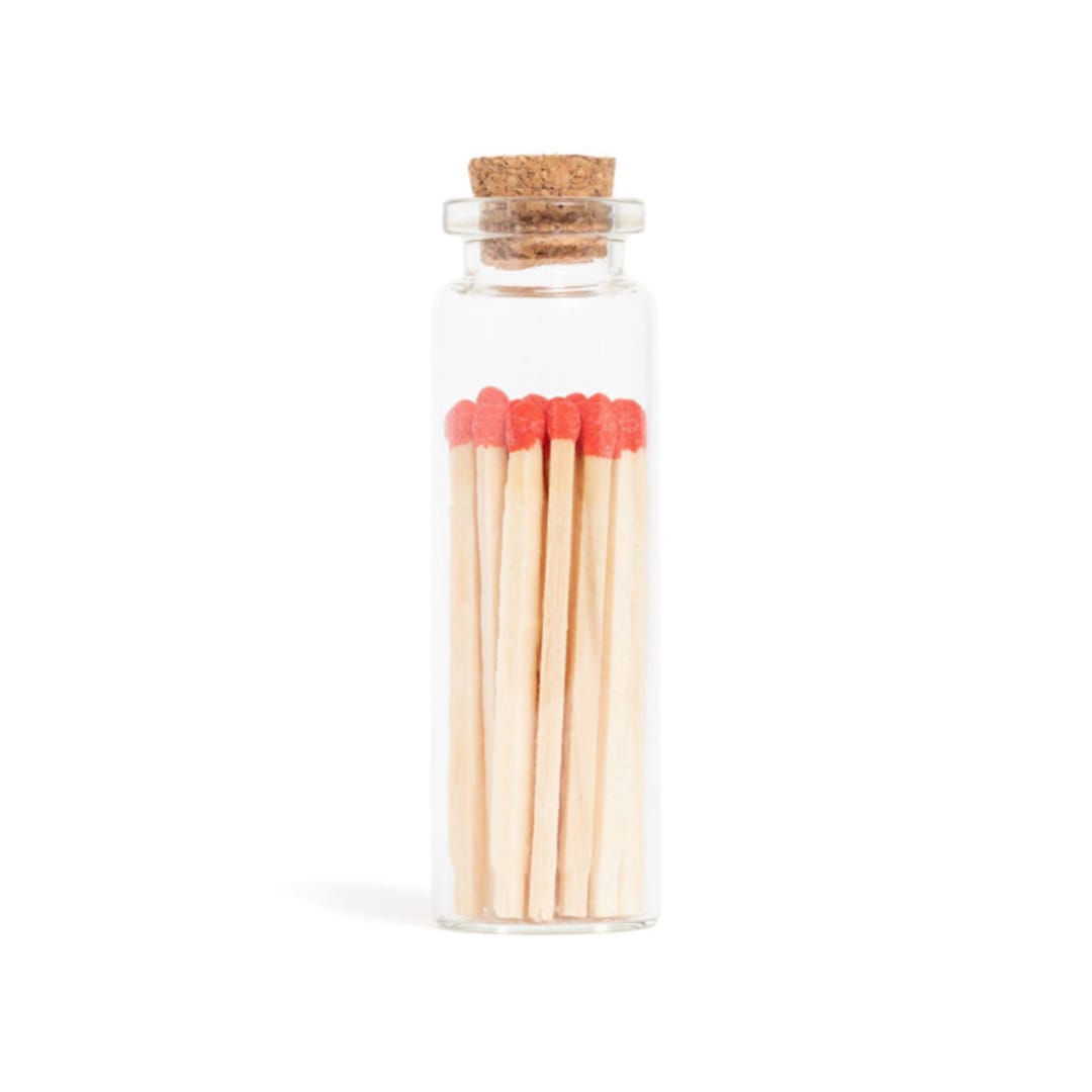 Red Matchsticks in Small Corked Vial