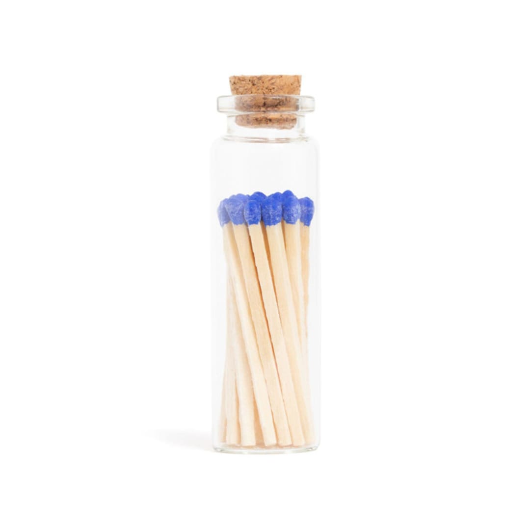 "Royal Blue Matchsticks in Small Corked Vial" - Matchbooks and Matches in multicolorassorted-colors by Summer Hedglin