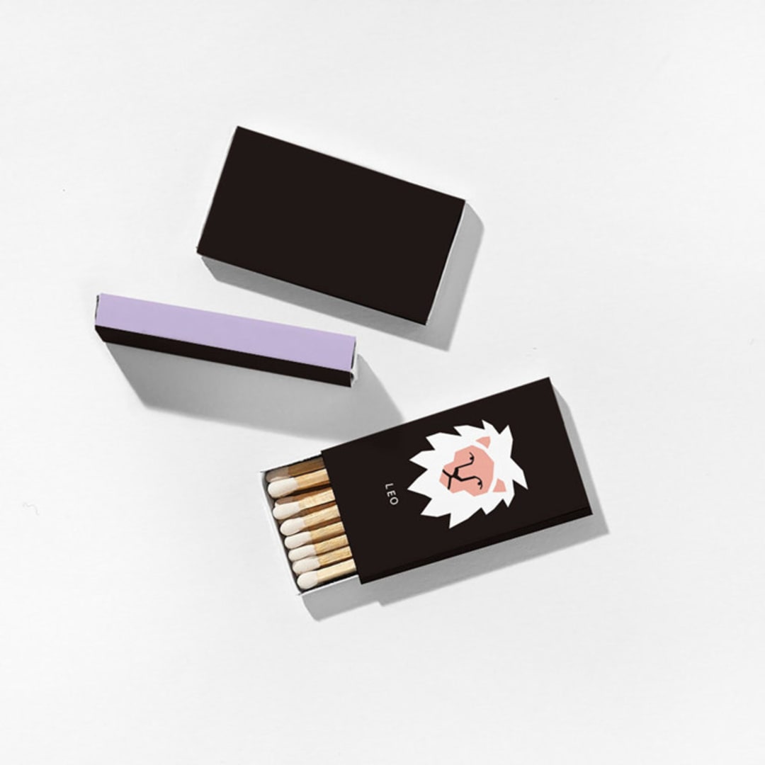 "Color Pop Leo Matchboxes, Pack of 4" - Matchbooks and Matches in green by ForYourParty