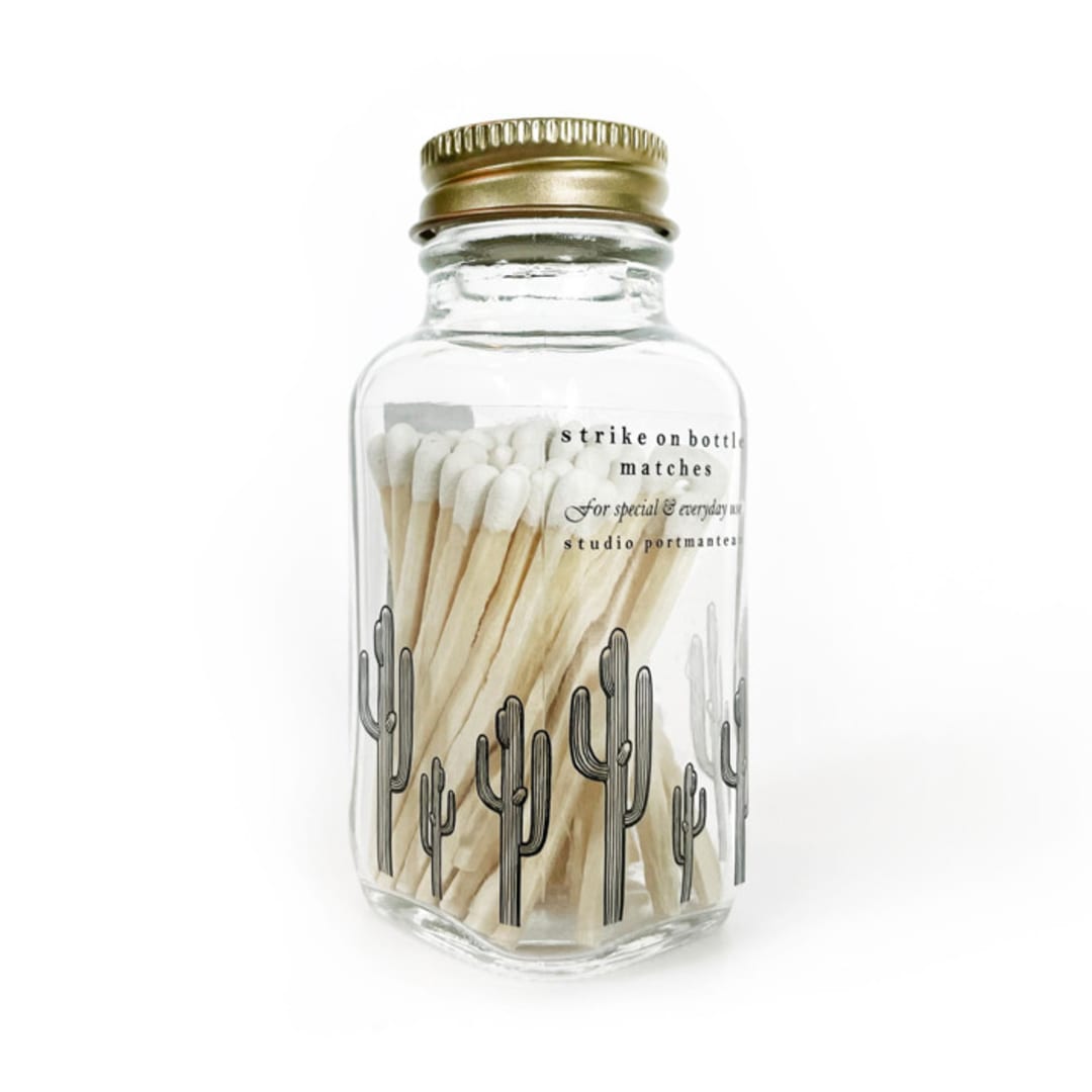 "Saguaro Jar Matches" - Matchbooks and Matches in black by Jessica Cunningham
