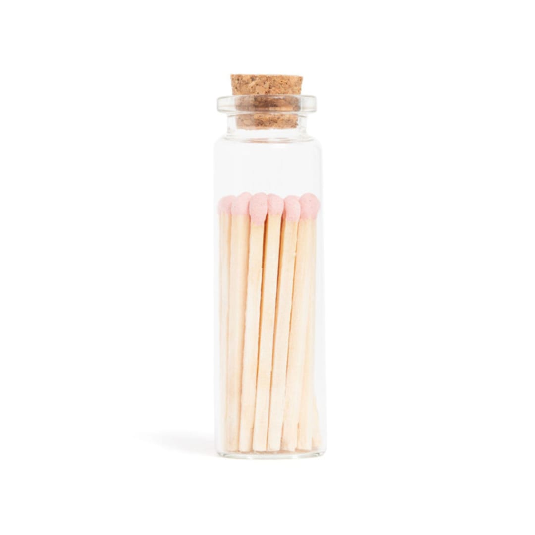 "Baby Pink Matchsticks in Small Corked Vial" - Matchbooks and Matches in multicolorassorted-colors by Summer Hedglin
