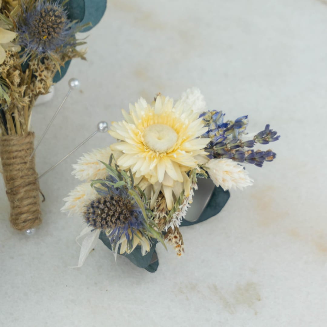 Blue Moon Floral Wrist Cuff