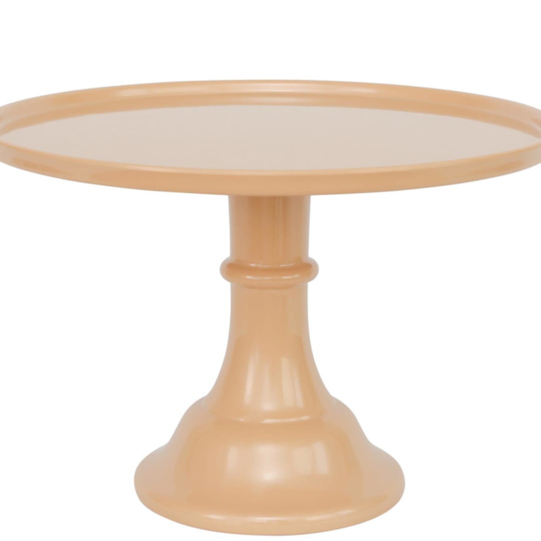 "Latte Brown Melamine Cake Stand- Large" - Cake Stands in yellow by Joyeux Company