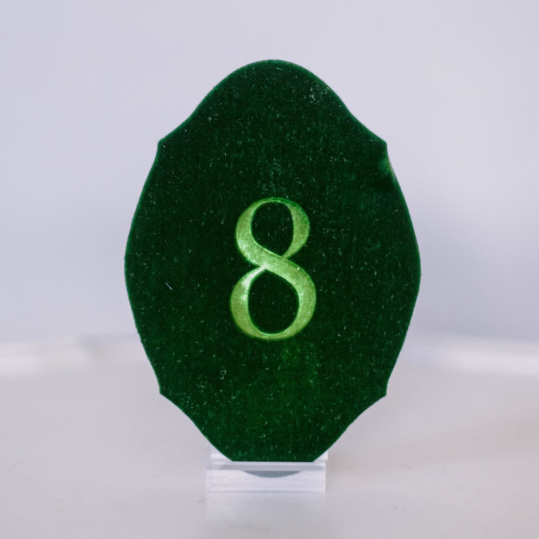 "Emerald Oval Table Number" - Table Numbers in green by Velvet Raptor