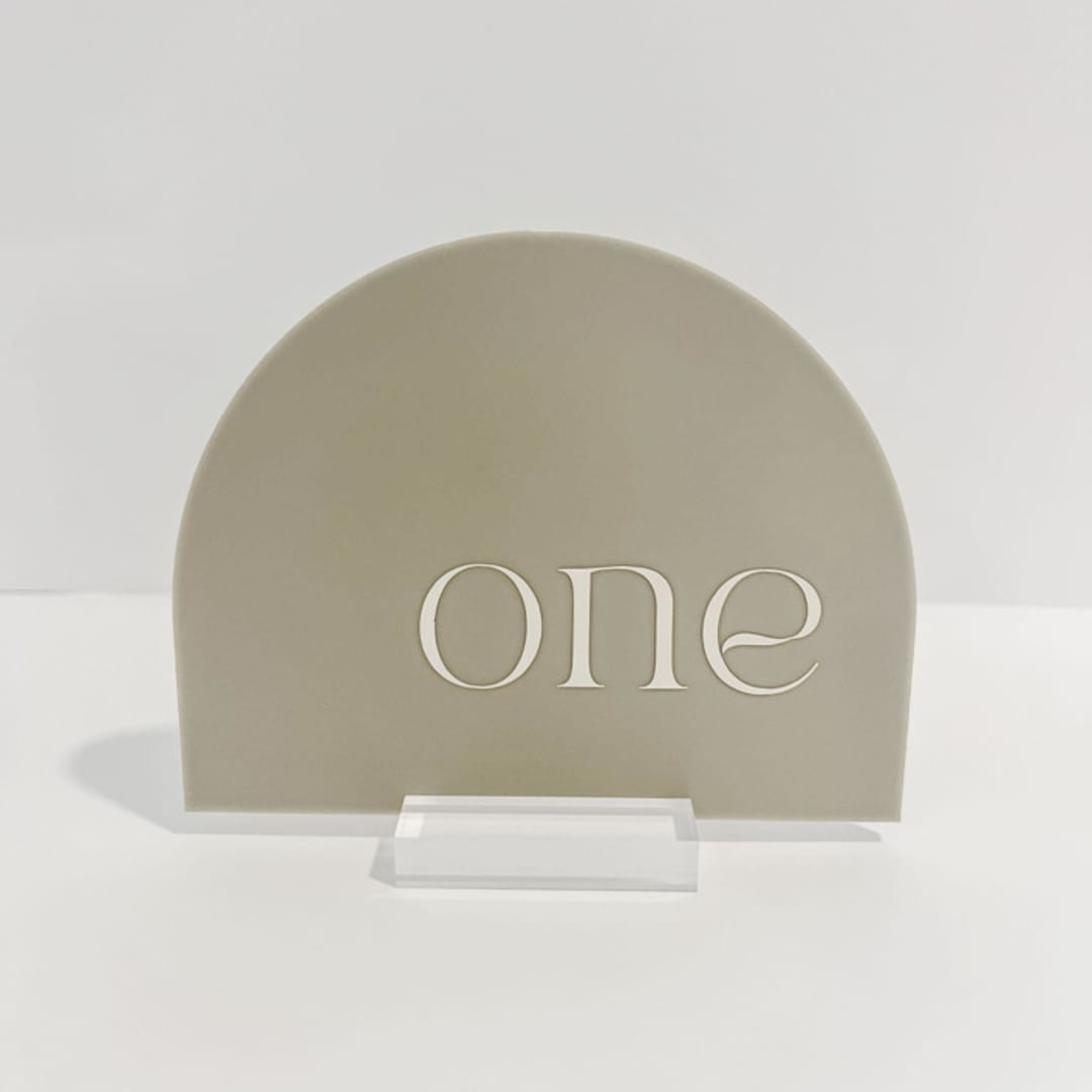 "Acrylic Arch Table Number" - Table Numbers in multicolorassorted-colors by Alexandra Ettis