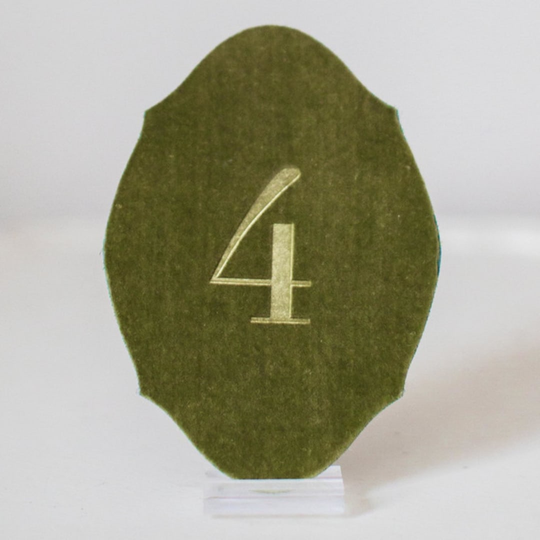 "Avocado Oval Table Number" - Table Numbers in green by Velvet Raptor