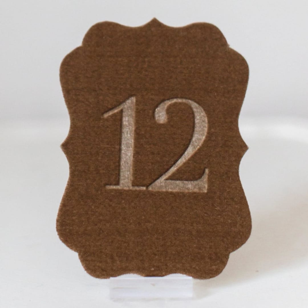"Gold Scroll Table Number" - Table Numbers in gold by Velvet Raptor