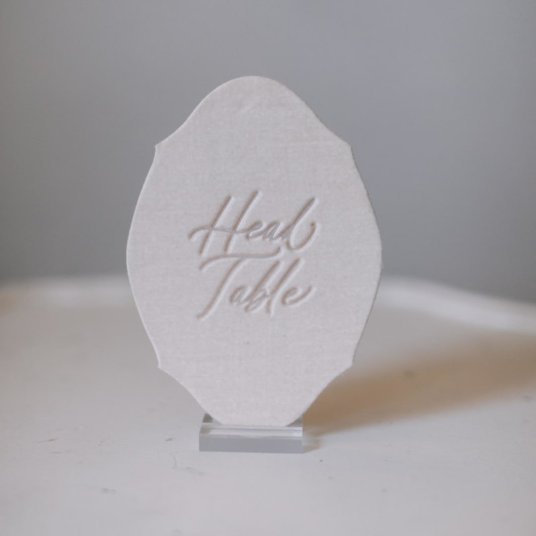 "Head Table Sign - Blush" - Table Numbers in pink by Velvet Raptor