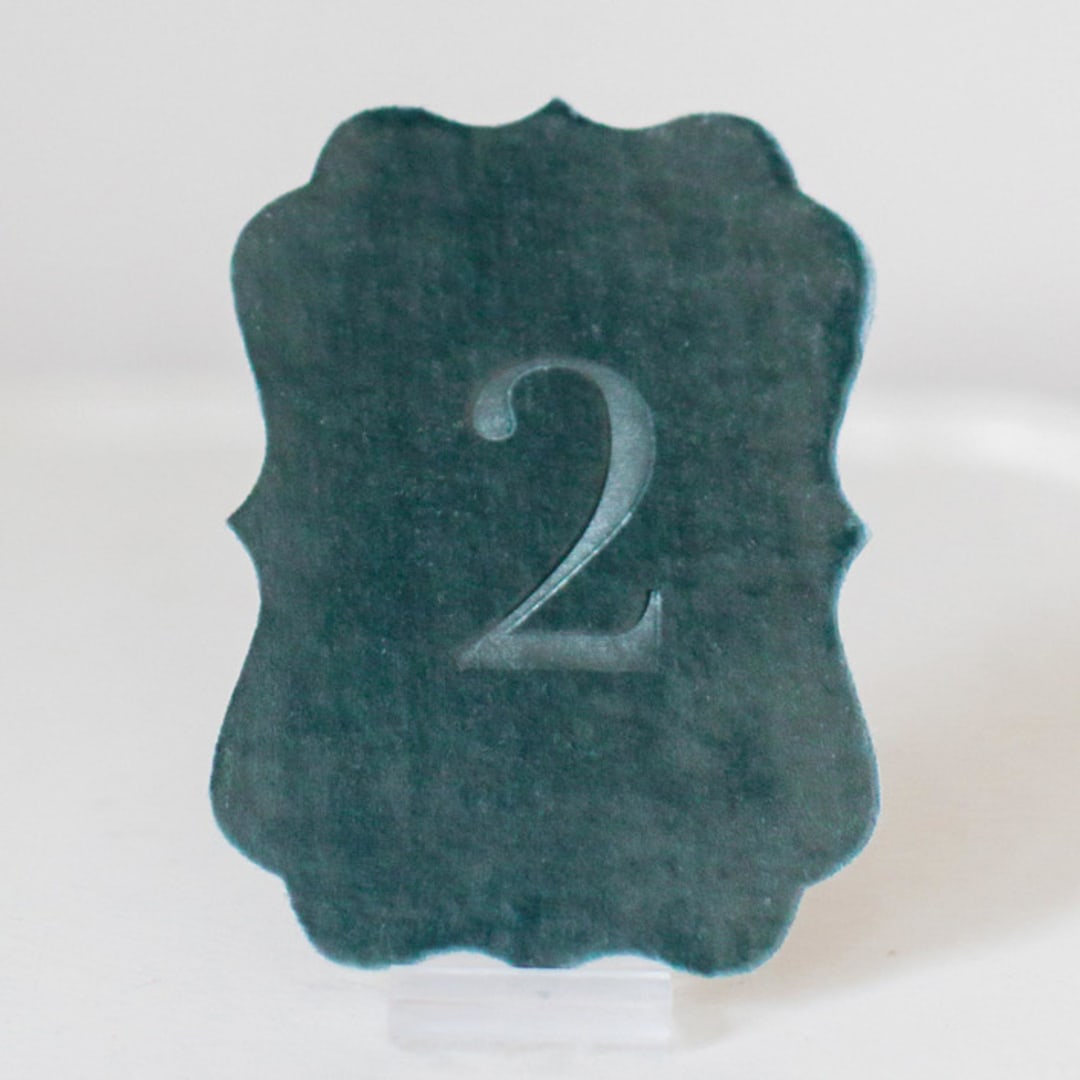 "Scroll Table Number - Tourmaline" - Table Numbers in blue by Velvet Raptor