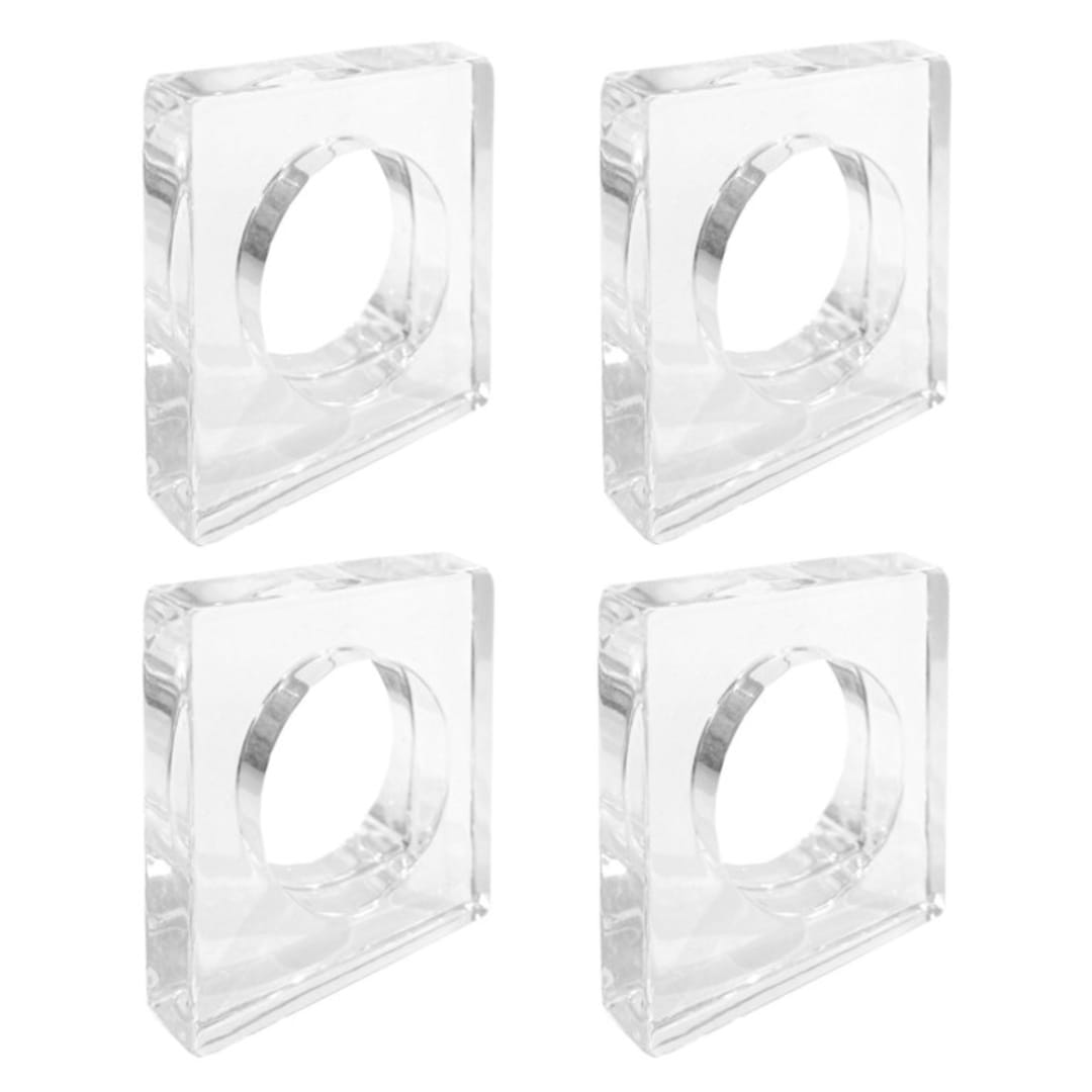 Acrylic Napkin Rings, Set of 4