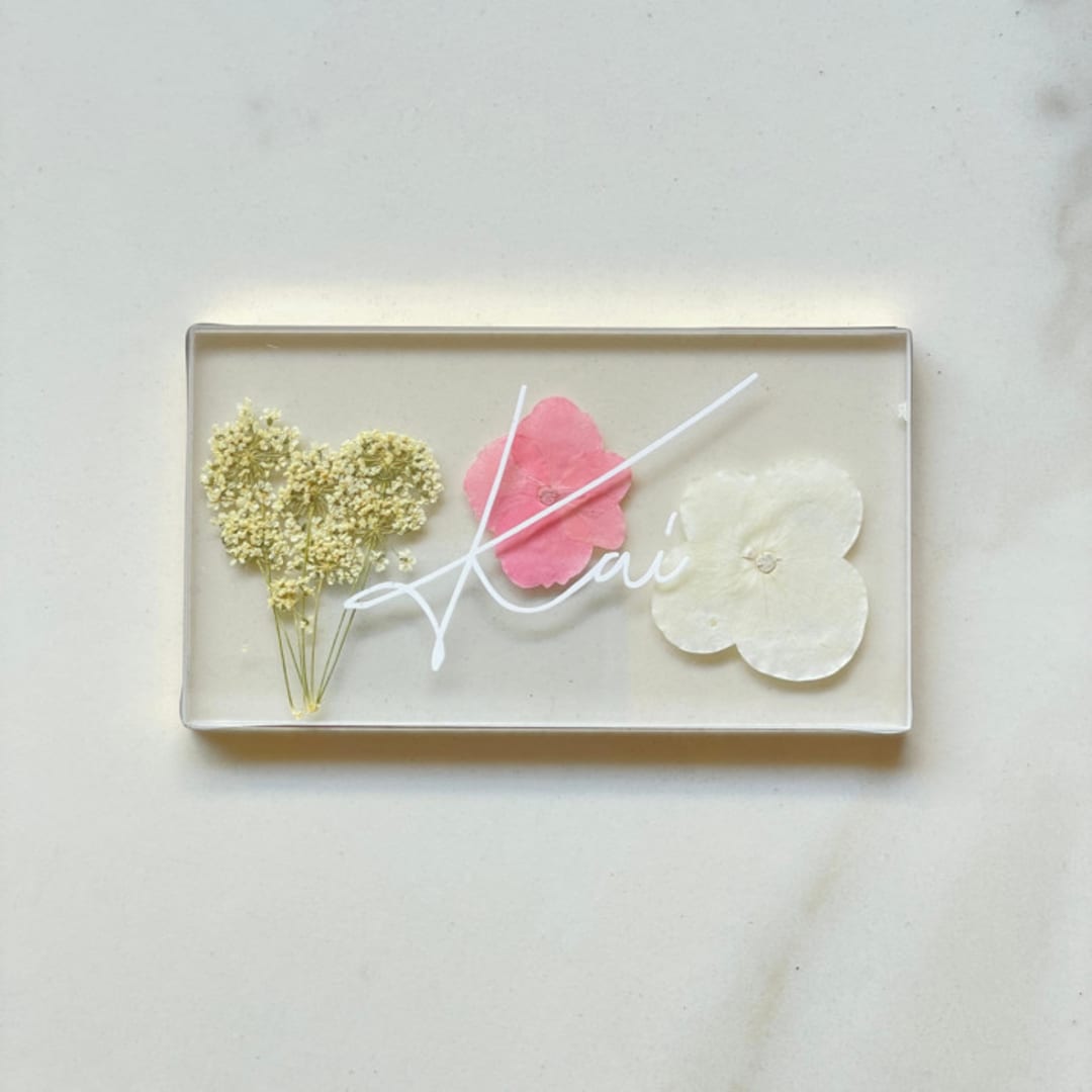 "Custom Floral Pink Place Cards" - Place and Escort Cards in gold by Jasmine Jhunjhnuwala