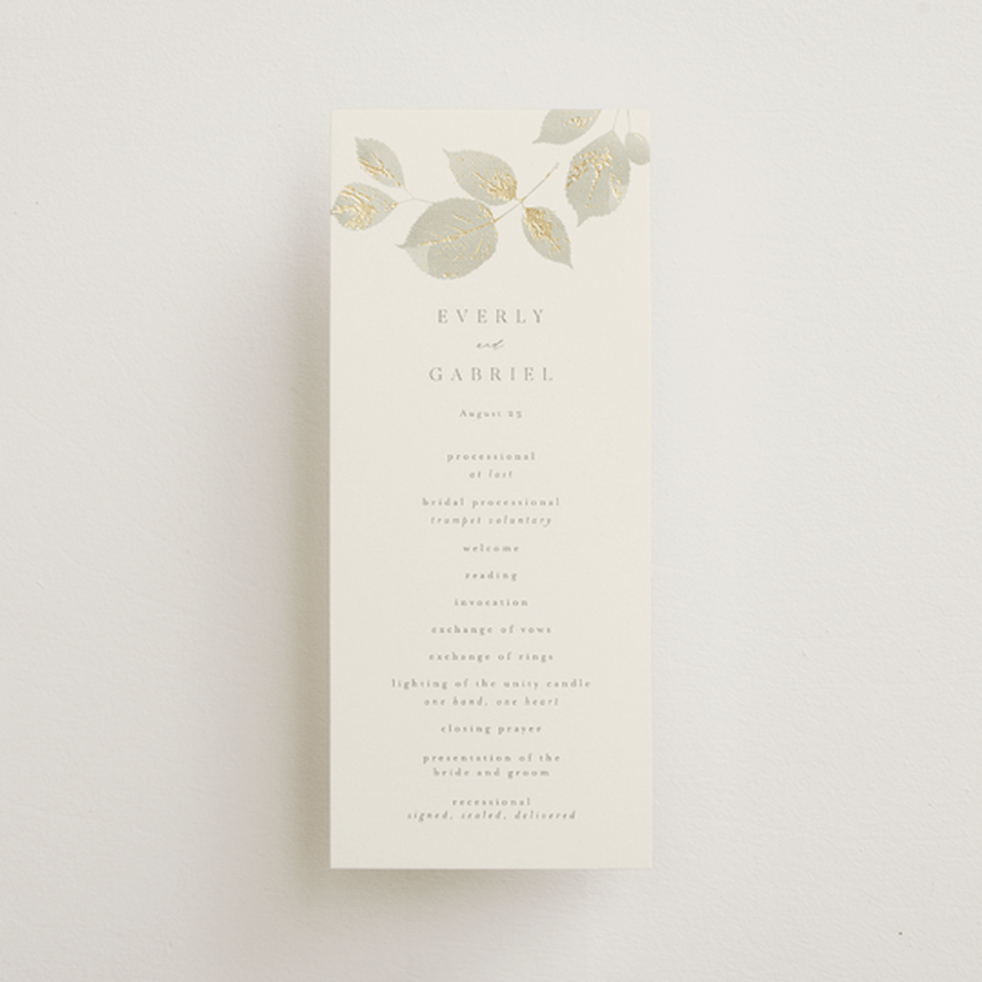 "Sonnet" - Wedding Programs in Meadow by Kristie Kern - Front