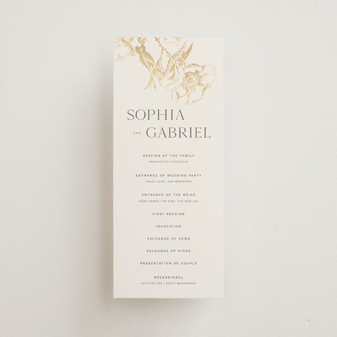 "mon amour" - Wedding Programs in Hope Floats by Design Lotus - Front