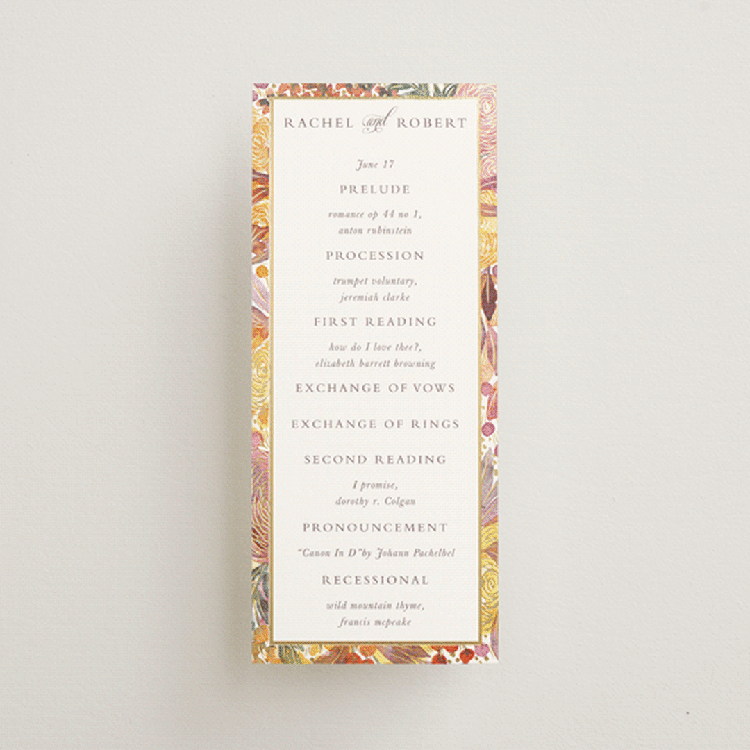 "Autumn flowers" - Wedding Programs in Amber by Alexandra Dzh - Front