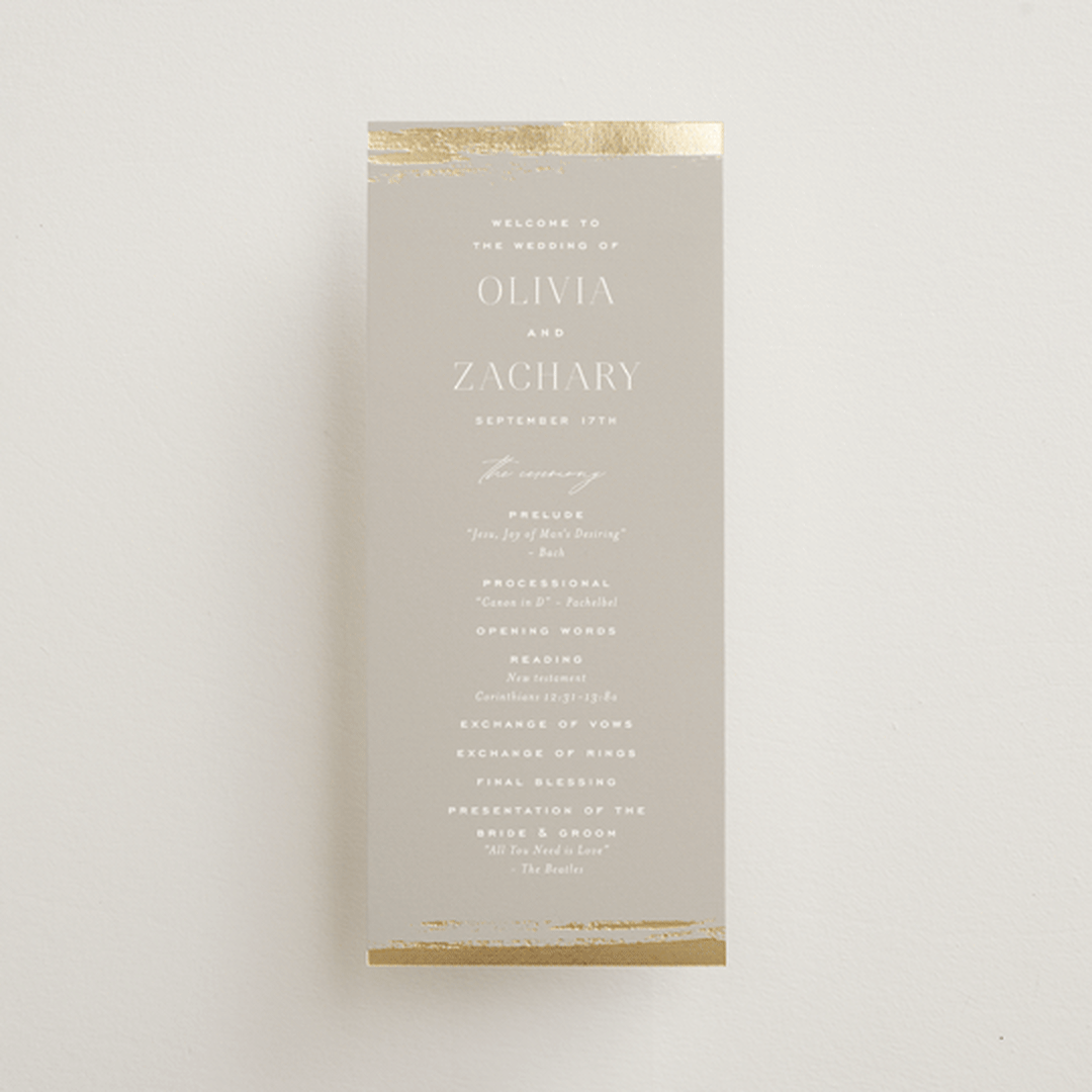 "True Love" - Wedding Programs in Clay by Carolyn Nicks - Front