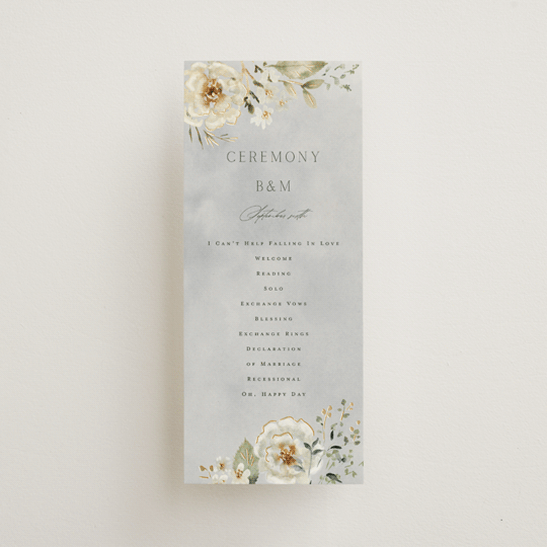 "Love Song" - Wedding Programs in Meadow by Petra Kern - Front