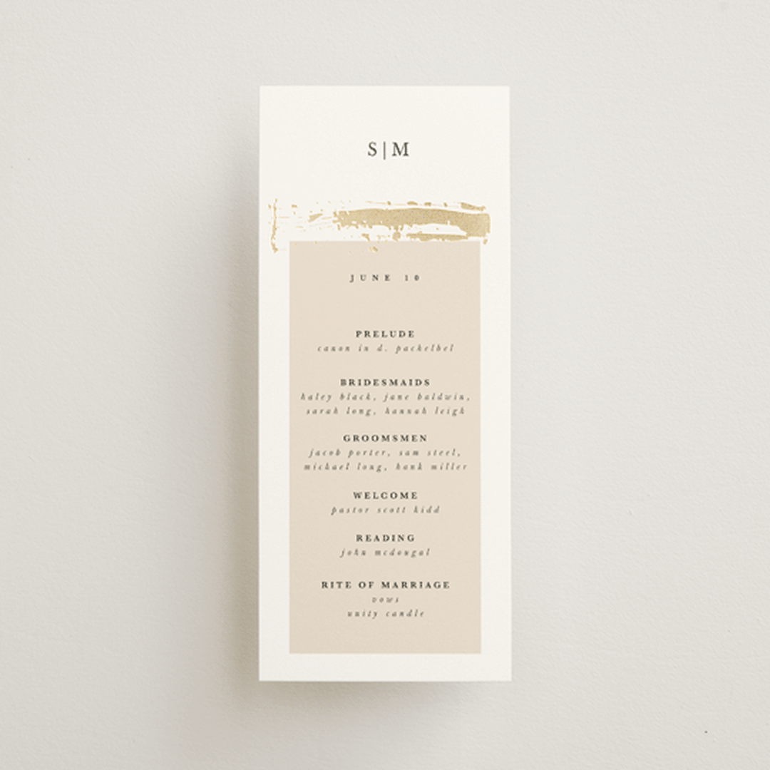 "Modern Serene" - Wedding Programs in Blush by Hannah Williams - Front