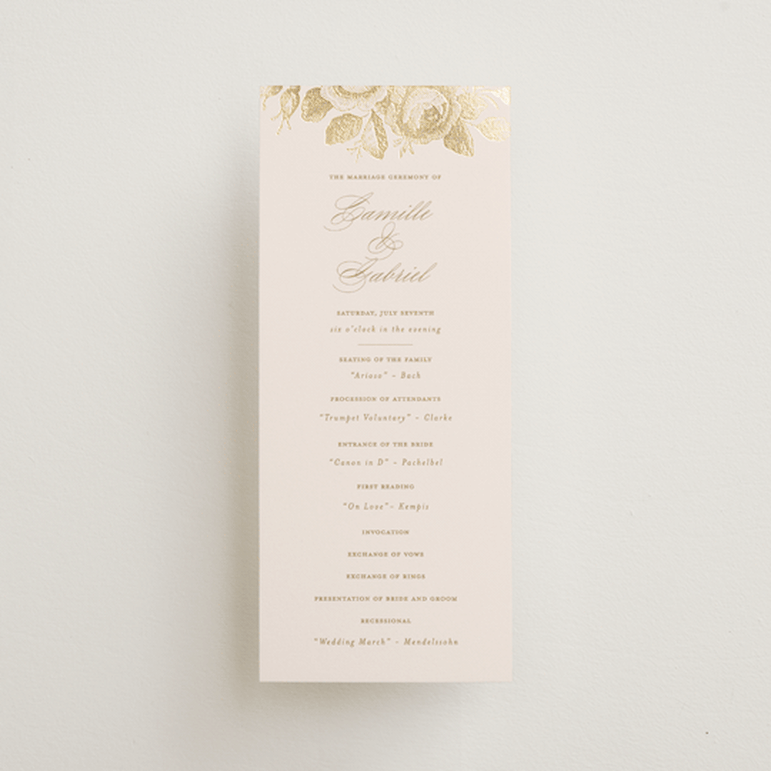 "Idyllic" - Wedding Programs in Petal by Design Lotus - Front