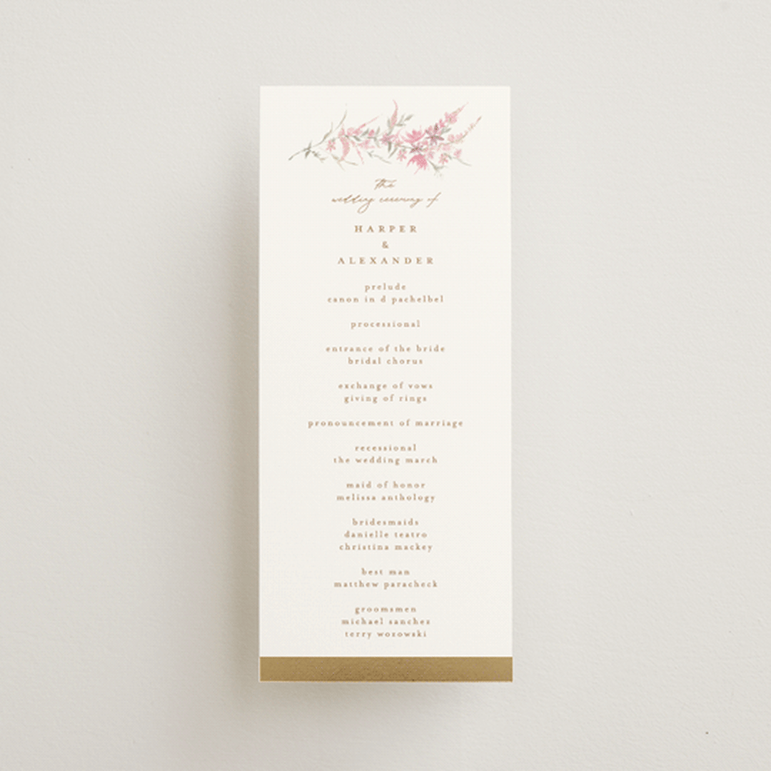 "meadow cross" - Wedding Programs in Spring by Phrosné Barwood - Front