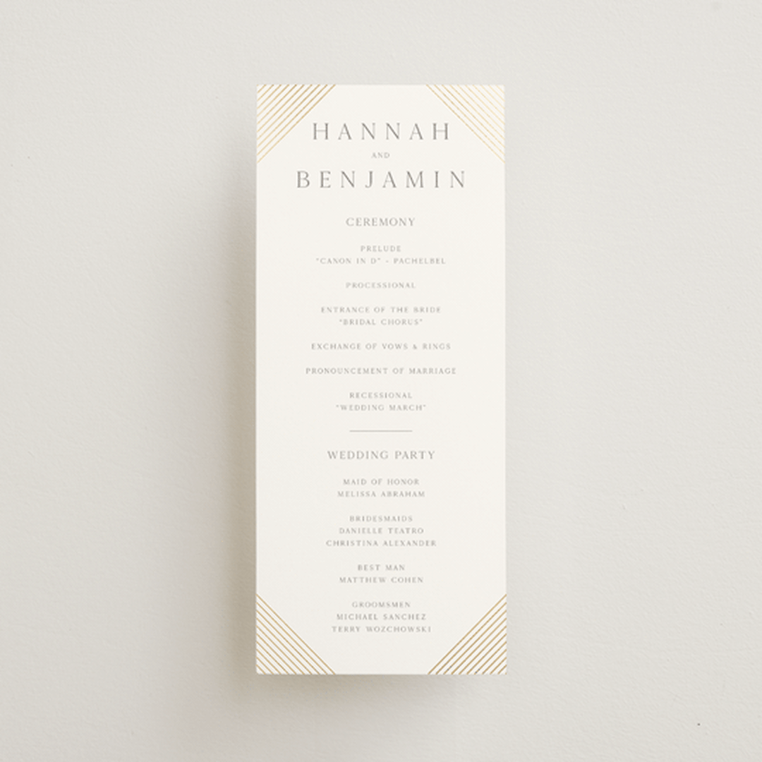 "Song of Solomon" - Wedding Programs in Slate by Vanessa Doyle - Front