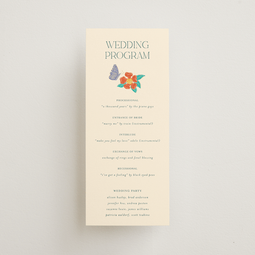 "Tropical garden" - Wedding Programs in Jungle by Simona Camp - Front