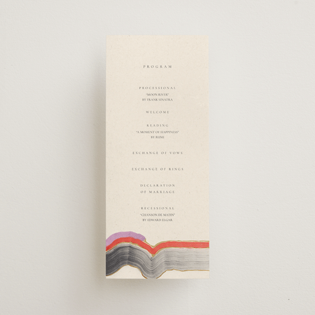 "Agate" - Wedding Programs in Gem by Sumak Studio - Front