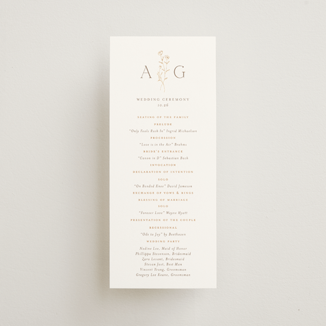 "kouignette" - Wedding Programs in Chiffon by chocomocacino - Front