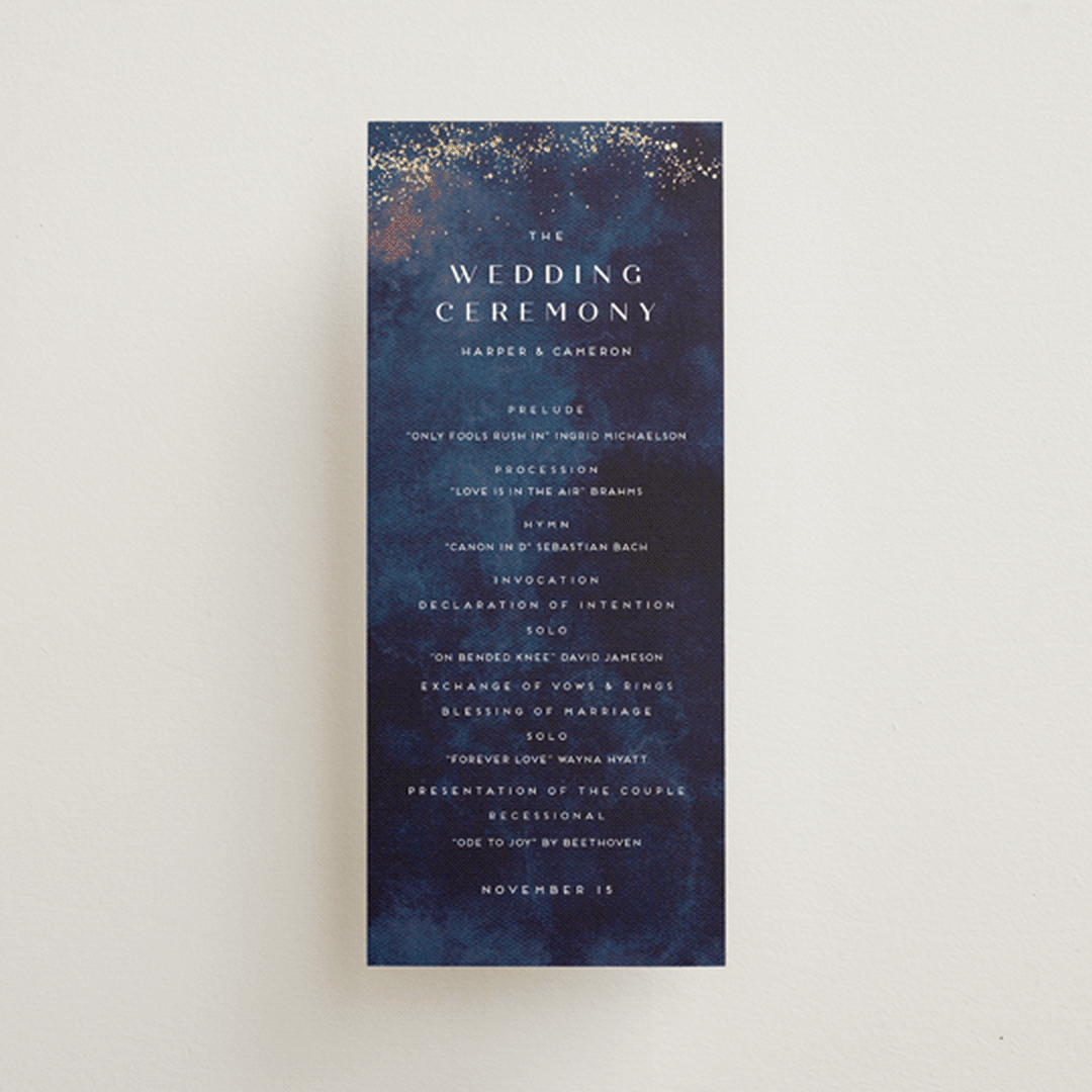 "oponki" - Wedding Programs in Deep Sea by chocomocacino - Front