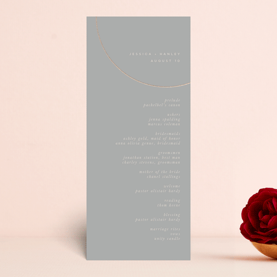 "lili" - Wedding Programs in Ash by Lori Wemple - Front