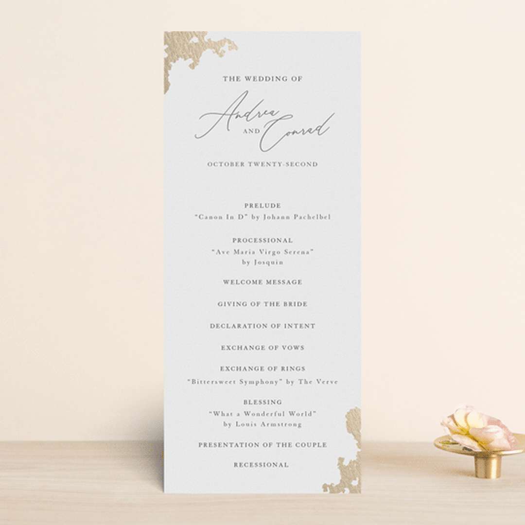 "far and away" - Wedding Programs in Lily by Design Lotus - Front