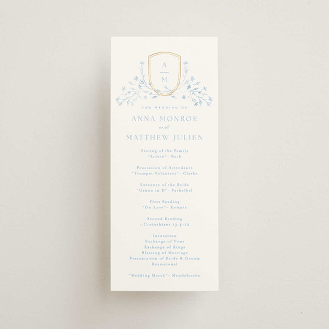 "storybook garden" - Wedding Programs in Bluebell by Kristie Kern - Front