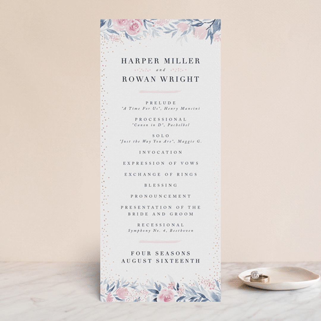 Monogrammed watercolor floral