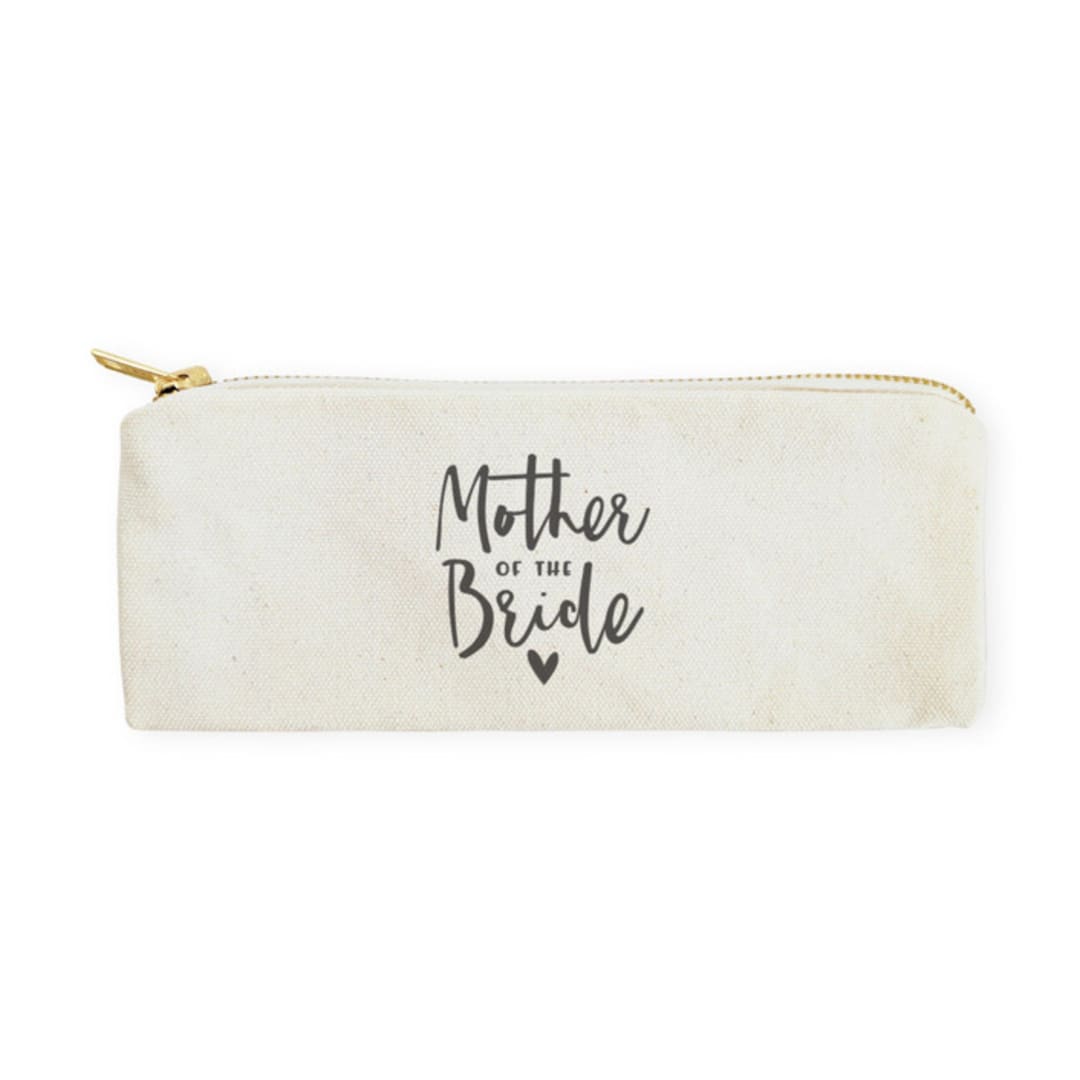 Mother of the Bride Cotton Canvas Pencil Case and Travel Pouch