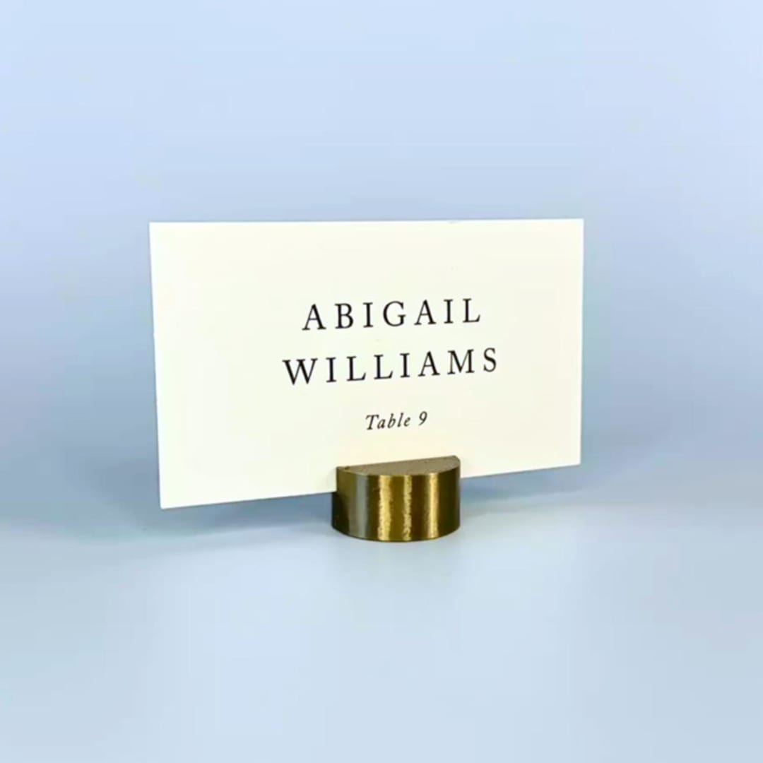 "Brass Color Circle Place Card Holder, Set of 25" - Place Card Holders in brass by Corduroy Effect