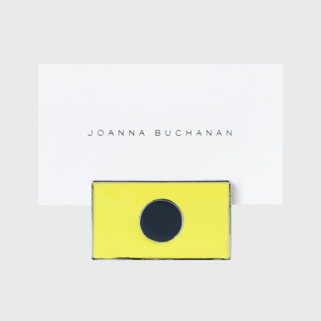 "Nautical flag placecard holders, yellow, set of four" - Place Card Holders in yellow by Joanna Buchanan