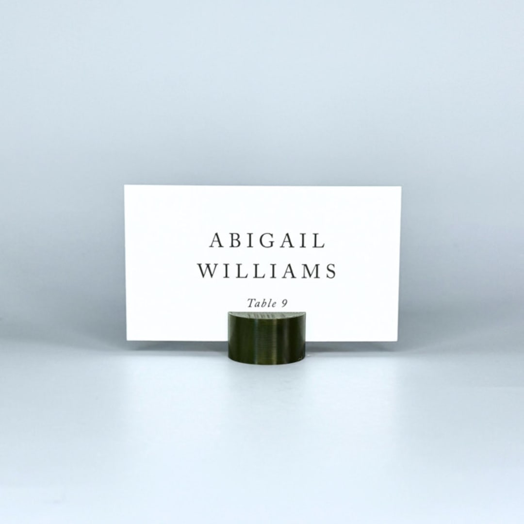"Army Green Circle Place Card Holder, Set of 25" - Place Card Holders in green by Corduroy Effect