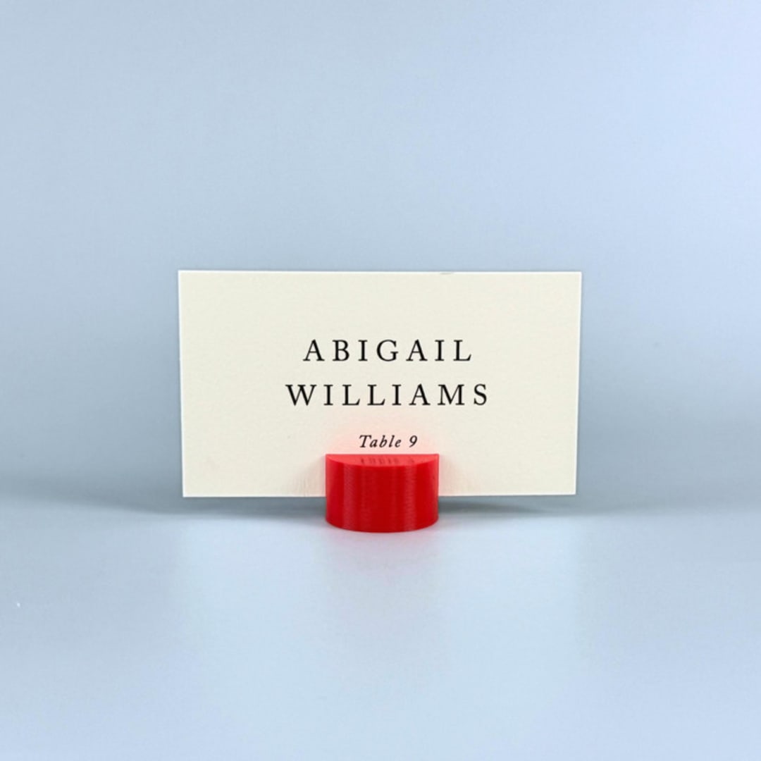"Red Circle Place Card Holder, Set of 25" - Place Card Holders in red by Corduroy Effect
