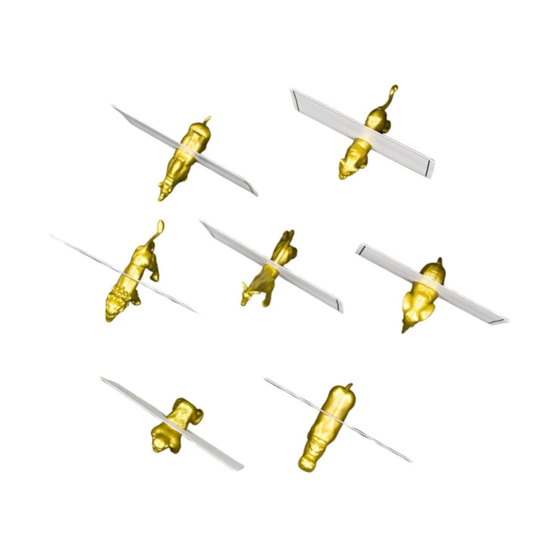 "Gold Safari Animal Magnet Place Card Holder & Party Favor (Set of 256)" - Place Card Holders in gold by Nicole Goldmann