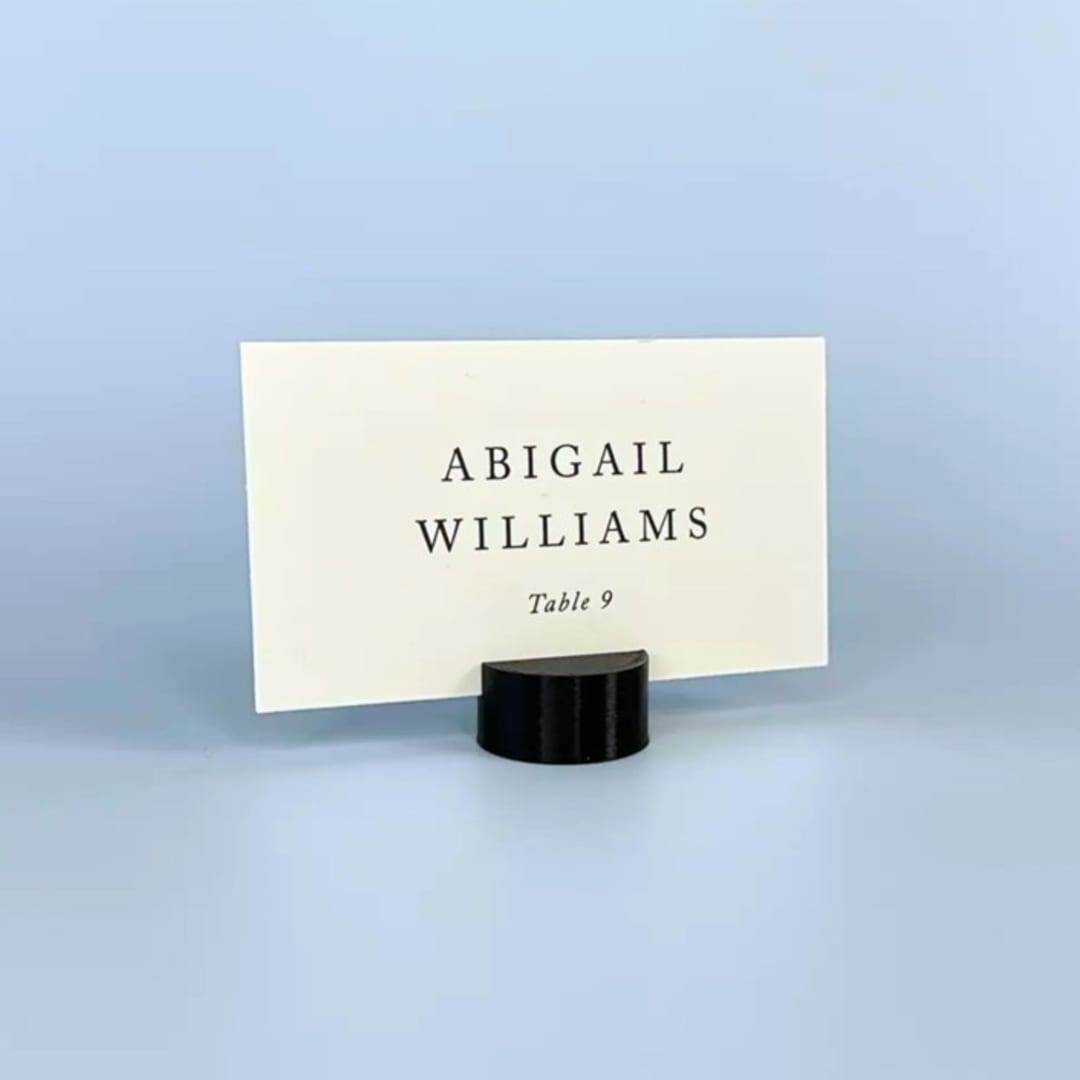 "Black Circle Place Card Holder, Set of 25" - Place Card Holders in black by Corduroy Effect