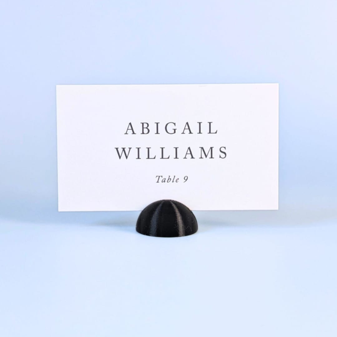 "Black Dome Place Card Holders, Set of 25" - Place Card Holders in black by Corduroy Effect