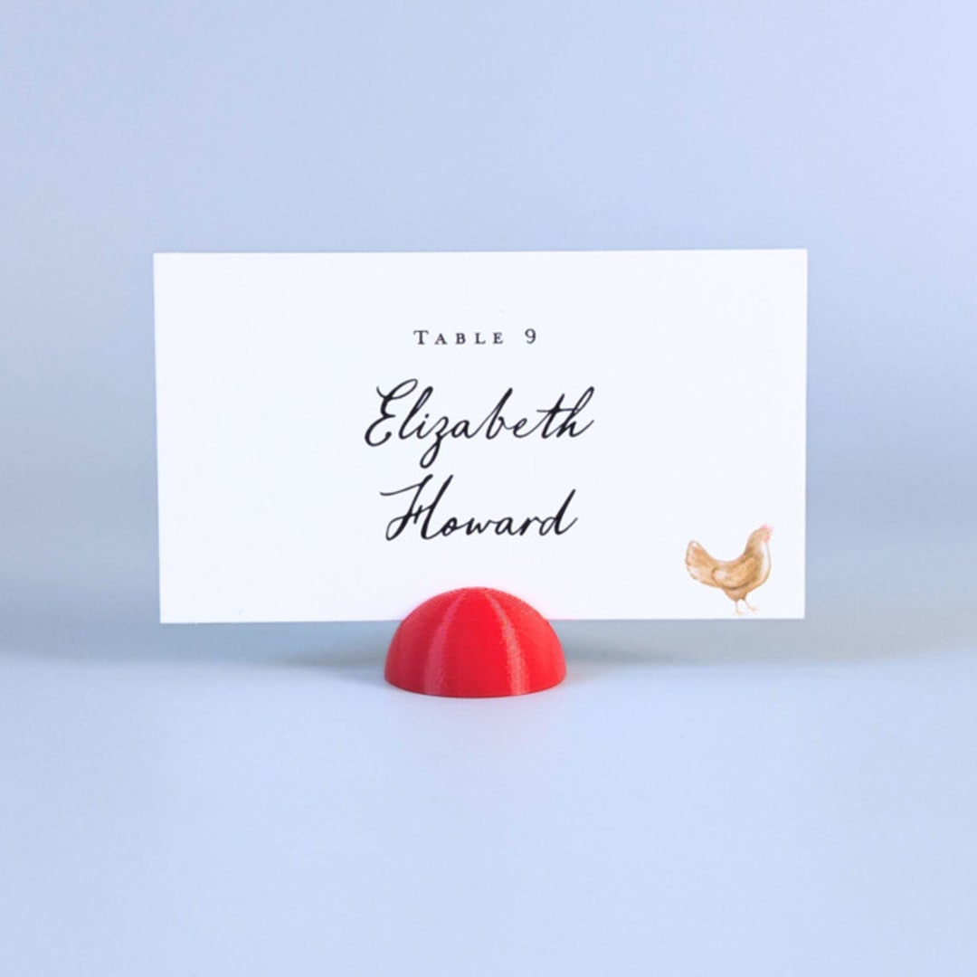 "Red Dome Place Card Holders, Set of 25" - Place Card Holders in red by Corduroy Effect