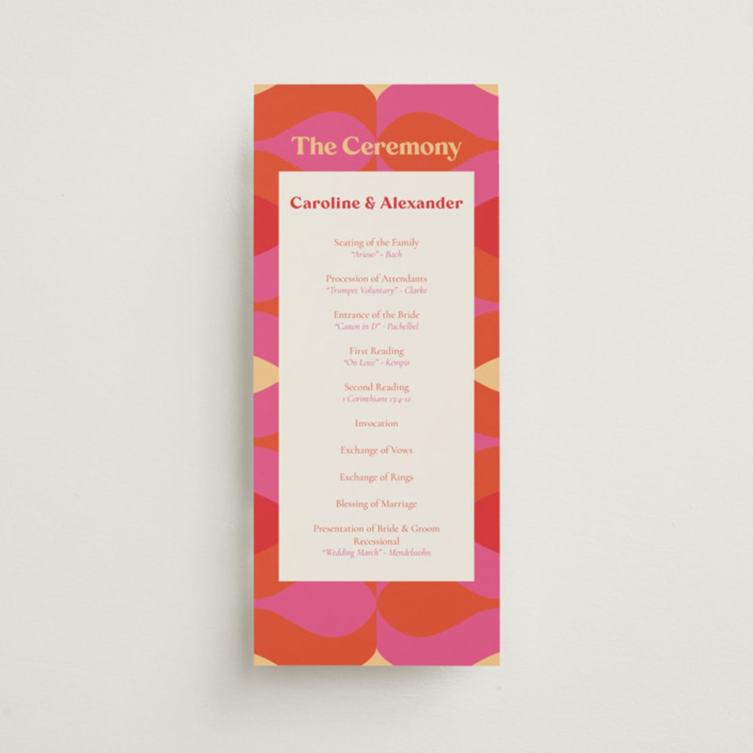 "Pop love" - Wedding Programs in New York by Bethania Lima - Front