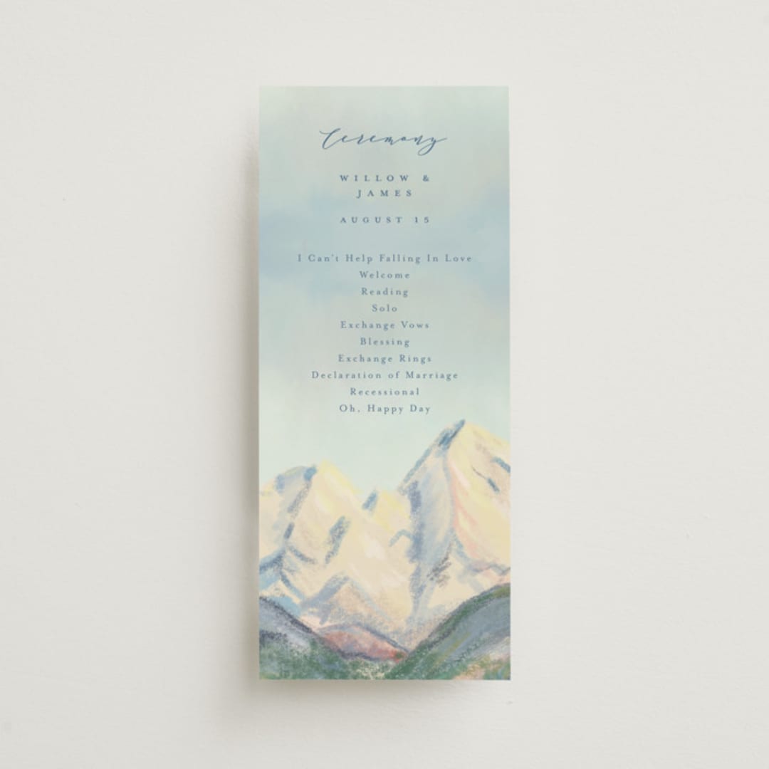 "The Valley" - Wedding Programs in Summer by Petra Kern - Front