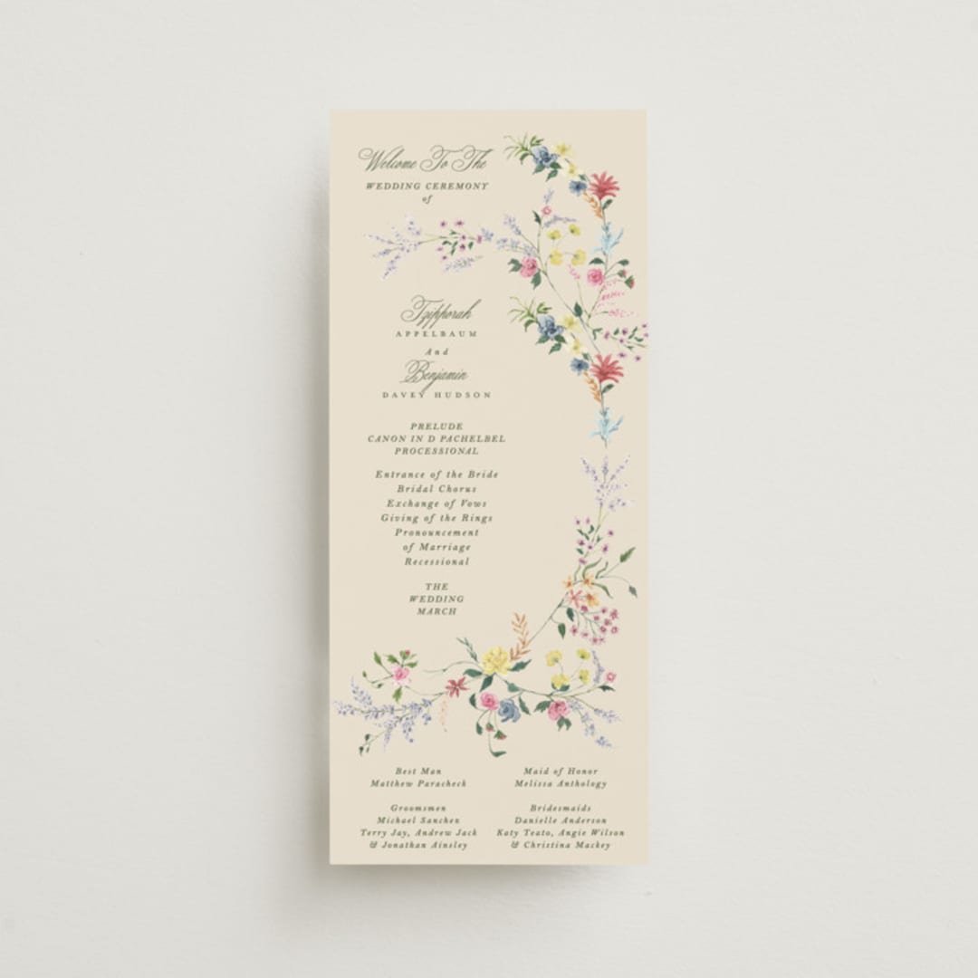 "whimsey floral" - Wedding Programs in English Garden by Phrosné Barwood - Front