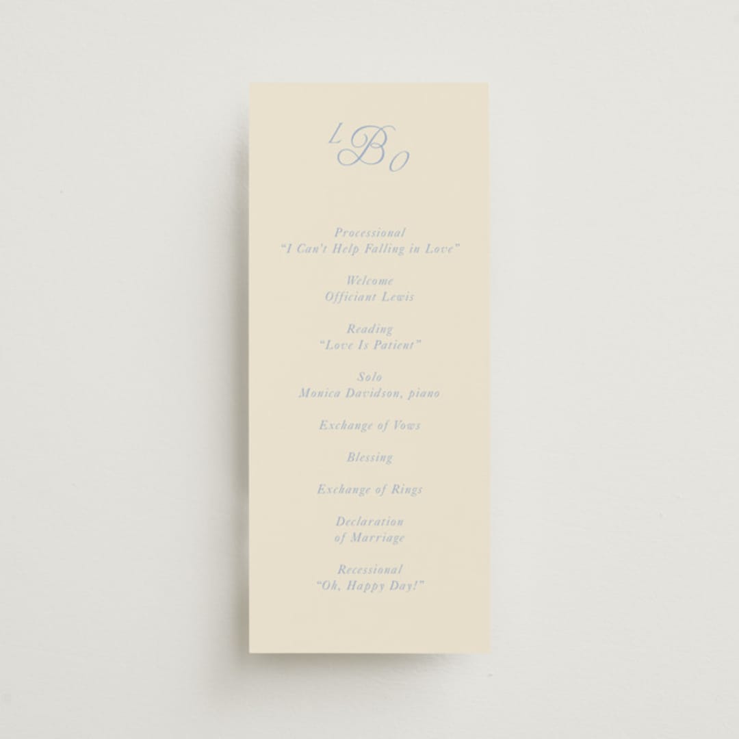 "Luxe" - Wedding Programs in Ocean by Baumbirdy - Front
