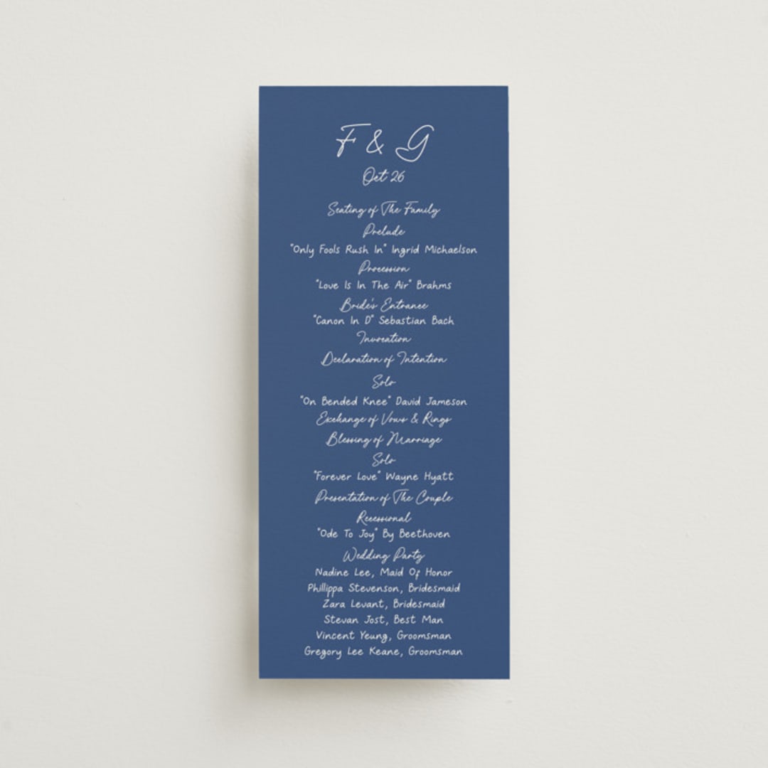"strazzate" - Wedding Programs in Santorini by chocomocacino - Front
