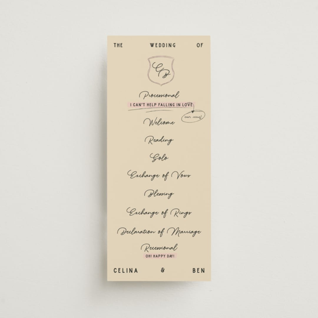 "Modern Fairy Tale" - Wedding Programs in Linen by Helena Vitto - Front