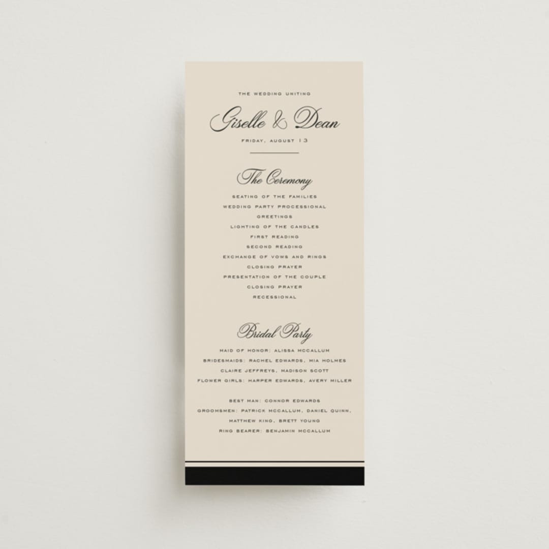 "krytharaki" - Wedding Programs in Raven by chocomocacino - Front